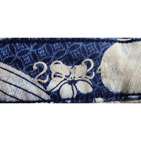 Tommy Bahama Basta Blossoms Crop Pants Denim Island Navy Women Size 28 - Picture 12 of 12